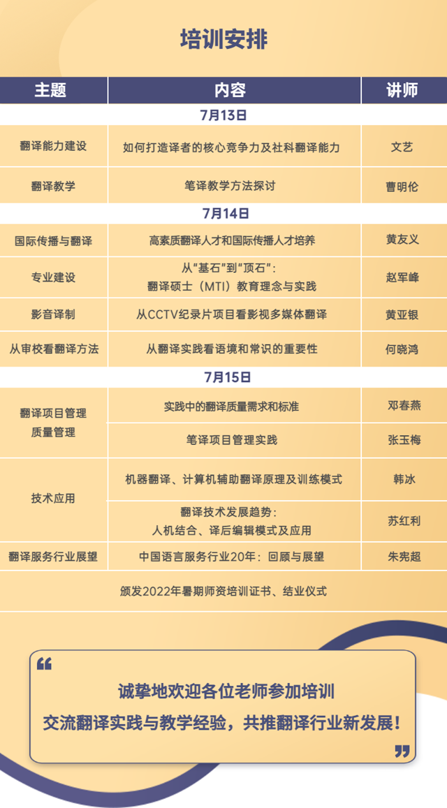 【開啟報名】2022年高校雙師型師資-翻譯實(shí)踐與教學(xué)培訓(xùn)